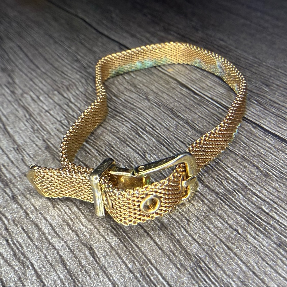 Vintage Mesh Gold-Tone Bracelet